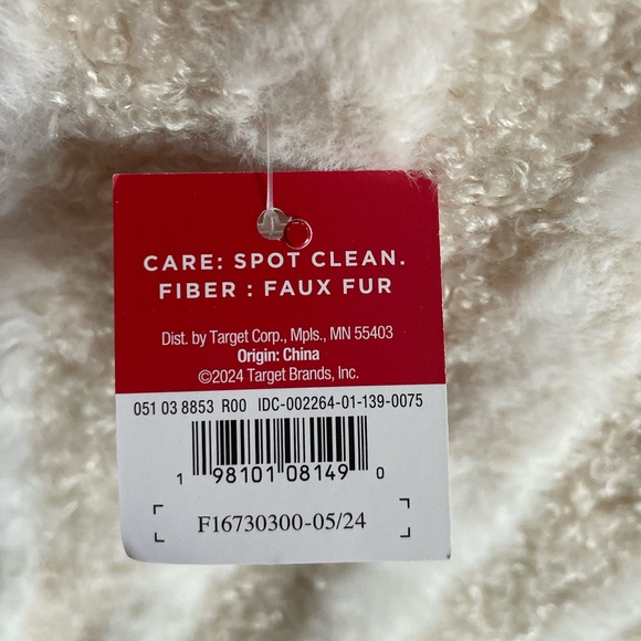 WONDERSHOP FAUX FUR CHRISTMAS STOCKING NWT - Picture 4 of 9